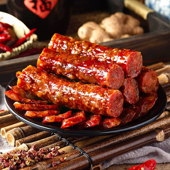 盐太婆四川特产农家川味腊肠香肠500g广味香肠500g1袋