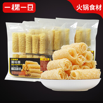 一稞一豆响铃卷油炸港式豆皮卷炸腐竹火锅食材油豆皮火锅配菜素食健康豆腐皮10条装单人份特惠 图片价格品牌报价 京东