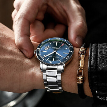 梭伦手表男机械表防水双日历男士手表全自动时尚品牌名表夜光男表瑞士