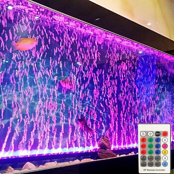 鱼缸气泡条水族箱led潜水灯节能水中灯增氧气泵龙鱼灯七彩慢闪变换遥控变色气泡灯造景灯新款气条灯56厘米 5w气泵 图片价格品牌报价 京东