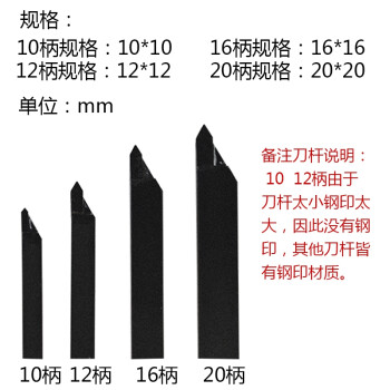 適用硬質合金焊接車刀車床端面內孔槽切斷內外螺紋刀具定製10方yw1外