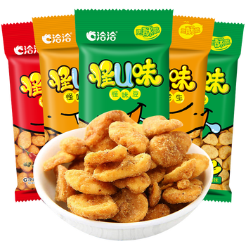 洽洽怪u味怪味豆五香麻辣恰恰蚕豆兰花豆花生小包装休闲零食炒货 怪味