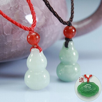 吊坠小孩女士挂件玉坠项链女学生项链玉葫芦闺蜜项链经典红绳单个款