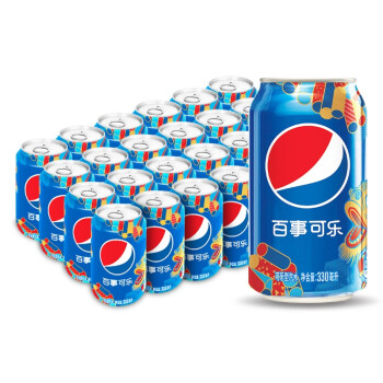 百事可乐 Pepsi 汽水 碳酸饮料 330ml*24听 (新老包装随机发货) 百事出品