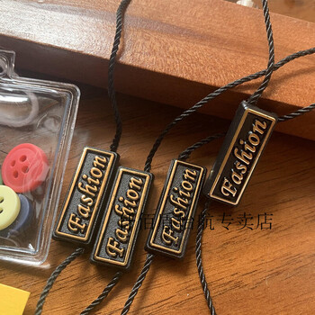 吊牌绳 通用棉绳衣服黑色吊粒子母扣排针穿挂牌双扣吊绳吊牌定做吊绳