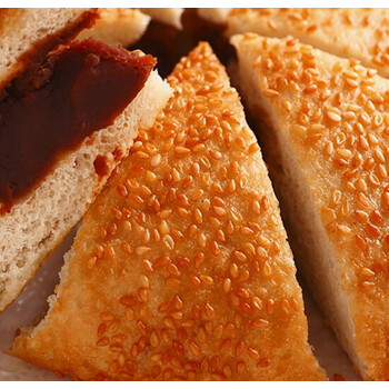 豆沙麻饼 黄金大饼 芝麻饼中式点心油炸速食面点早餐小吃300