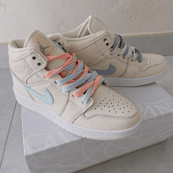 【官方旗舰】高配【纯原】aj1高帮女鞋low冰淇淋鸳鸯大学蓝蒂芙尼绿