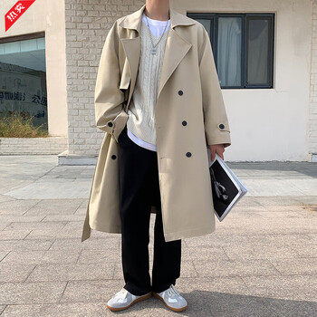 阅乡德式肯辛顿风衣男中长款过膝西装外套男装感巴尔马肯大衣春秋新款