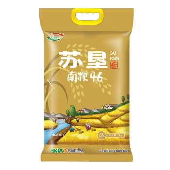 苏垦 南粳46 圆粒米 粳米 好粮油大米 大米5kg 可溯源