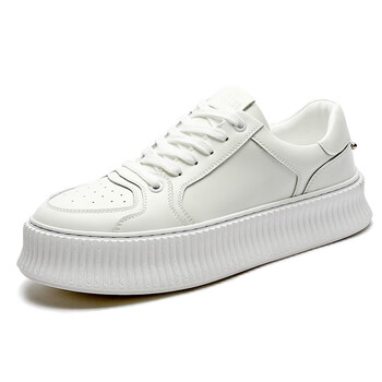 yunth品牌小白鞋男鞋子白侣板鞋男生百搭韩版休闲皮厚底新款2022潮流