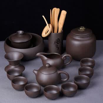 德国品质紫砂功夫茶具套装简约家用原矿西施壶茶道办公室陶瓷泡品悦壶