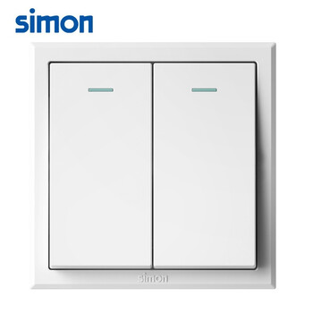 西蒙(SIMON)开关插座面板墙壁86型暗装一位二位三位四位单双控开关多控中途无边框E3雅白色 二开单控【图片 价格 品牌 报价】-京东