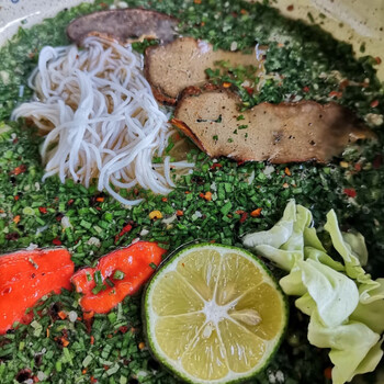 特产优联云南德宏芒市傣味口味速食新鲜撒撇米线柠檬酸撒撒苤真空袋装