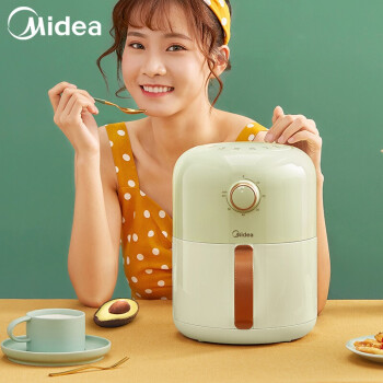 美的（Midea）空气炸锅 家用多功能无油煎炸锅 1.8L大容量旋钮薯条机 MF-KZ15E201