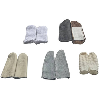 隔热手指套防烫防护耐磨加厚手指保护套牛皮皮革劳保手指套乳胶楠叶 a