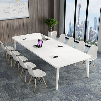 会议桌长桌办公桌简约现代长条桌员工培训简易工作台洽谈桌椅组合白板