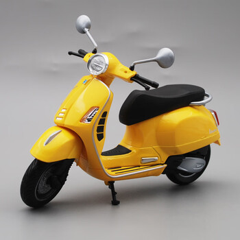 威利1:12比亚乔vespa gts super 2020仿真摩托车模型轮胎可动 gts2020