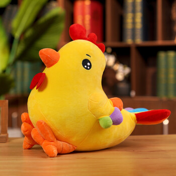 hkmr小鸡玩偶毛绒玩具仿真公鸡布娃娃可爱睡觉抱枕公仔儿童节礼 45