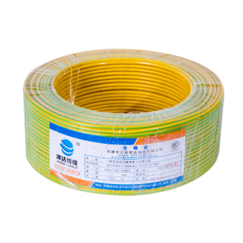 津达线缆 国标单芯塑铜线 硬线 电线 电缆 100m一盘 黄色25平方