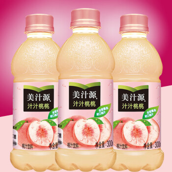 王一博代言美汁源汁汁桃桃300ml12瓶可口可樂白桃蜜桃味果汁飲料10瓶