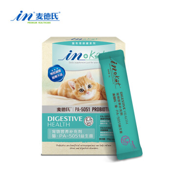 麦德氏 IN-KAT 猫咪益生菌20g 猫咪专用调理肠胃腹泻拉稀呕吐（新老包装随机发货）