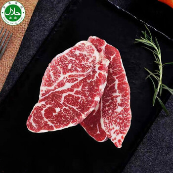 赣香婆清真原切雪花牛肉牛排纯干无添加高品质块块带雪花纹4斤原切