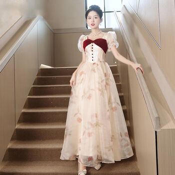 蓝欲成人礼服女18岁高级感晚礼服裙2024新高端小众新娘敬酒服婚宴订