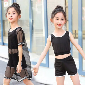 朵美巴拉巴拉宝宝儿童泳衣女三件套女童中大童分体比基尼学生少女可爱