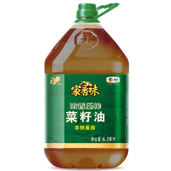 福临门 非转基因 家香味浓香压榨菜籽油6.18L 食用油 中粮出品