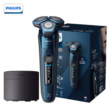 飞利浦（PHILIPS）电动剃须刀全新7系蓝蜂巢肌能感应智能刮胡刀S7731【痘痘肌专属】