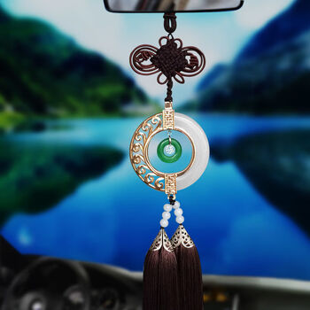 汽车挂件金镶玉平安扣葫芦貔貅保平安车内挂饰汽车用品平安车挂 平安