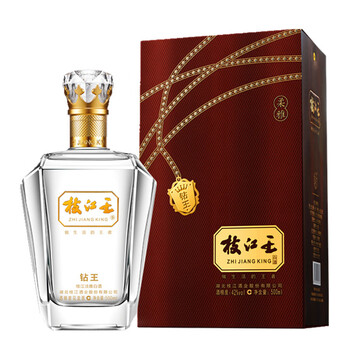 王钻王中华老字号湖北特产枝江酒42度500ml 礼盒装【行情 报价 价格