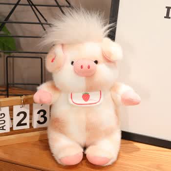 吉吉熊(jijixiong)潦草小花猪玩偶睡觉抱布娃娃新毛绒玩具抱枕女生