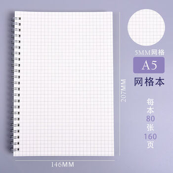 高中大学生课堂笔记本子考研方格错题本格子本 【网格内页】a5-80张 4