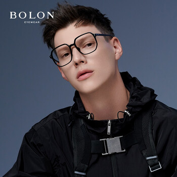bolon暴龙眼镜2022年新品光学镜男女款tr镜架近视眼镜框bj5076b10亮黑