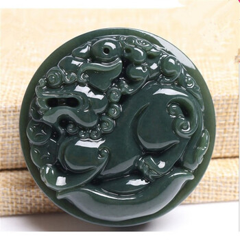 顾欢(guhuan)和田玉皮带扣 青玉貔貅腰带扣皮带扣 男款玉石腰扣件配饰