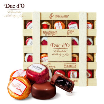 比利时进口 （Ducd'O）得多木盒酒心巧克力250g酒心巧克力礼盒伴手礼