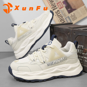 迅弗品牌男鞋2024夏季新款潮流老爹鞋男时尚运动休闲鞋透气网布鞋子男