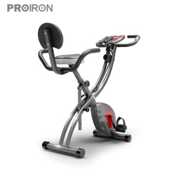 PROIRON X型健身车 动感单车家用康复脚踏车磁控带心率传感器可折叠自行车室内教练机（含拉力绳）