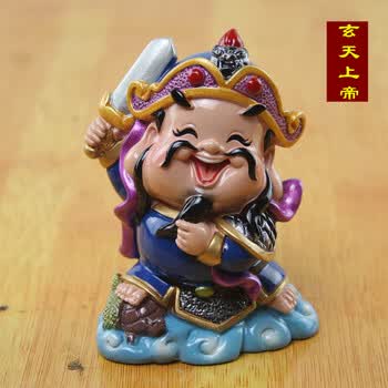 Q版家居饰品创意汽车摆件关公如来观音公仔办公桌中式工艺品摆设玄天上帝 图片价格品牌报价 京东