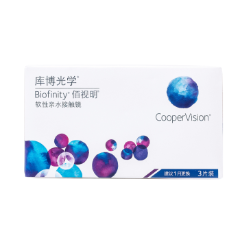 库博光学（coopervision） 佰视明硅水凝胶隐形眼镜月抛3片650度