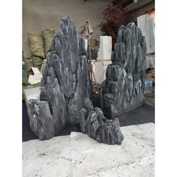 定制仿真高密度泡沫石头假山造景摄影婚庆塑雕舞台演出道具悬崖山 约