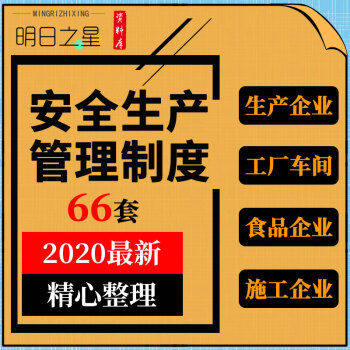 建築施工礦山食品生產企業工廠車間物業公司醫院安全生產管理制度