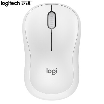 罗技（Logitech）M221静音鼠标 无线鼠标 办公鼠标 对称鼠标 带无线微型接收器 米白色