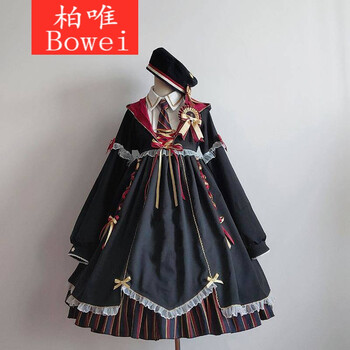 款 帽子 洛丽塔裙子魔法少女lolita小女巫炼金op洋装wr 黑色op 领带 徽章 帽子m 图片价格品牌报价 京东