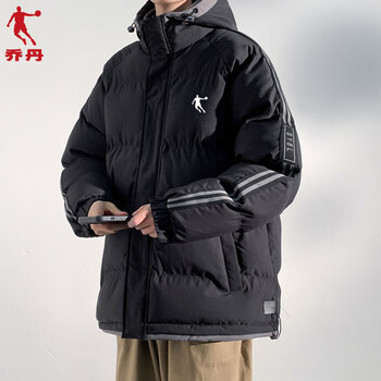 乔丹羽绒服男士2023年冬季新款连帽潮流潮牌加厚保暖棉服外套男装
