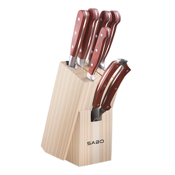 富久皇萨铂七件套老板七件套装厨房家用刀具水果剁肉骨切片 老板刀具