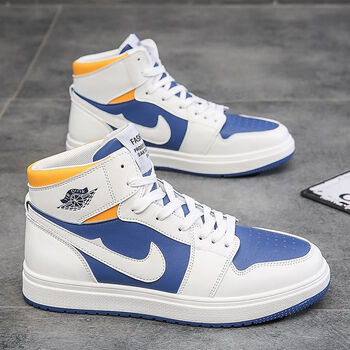 耐克顿莆田纯原aj2022新款空军一号高帮板鞋运动休闲学生潮鞋 蓝 36
