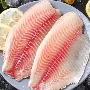 新鲜生鲷鱼片冷冻罗非鱼块去皮无骨罗非鱼冰鲜生鱼片批发海鲜水产