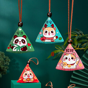 岚珊端午节卡通香包粽子香囊艾草中高考加油励志一举高粽挂件礼品成品